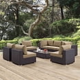 thumbnail image 1 of Modway Convene Sectionnel de Mobilier de Patio Extérieur 8 Pcs, Espresso, 1 of 8