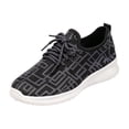 thumbnail image 3 of Domzle Women's Running Shoes Lightweight Breathable Mesh Upper Casual Jogging Tennis Shoes Workout Footwear Gym Sneakers Black US-7.5, 3 of 6