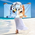 thumbnail image 5 of Silaia Bluey Print Silver fox Velvet Beach Towel,Quick Dry Shower Swim Adults Bath Towels for Home, Travel, Swimming Pools, Camping, Bath, 5 of 6