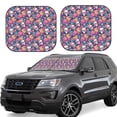 thumbnail image 2 of Daiia colorful Skull flower daisy 2PCS Car Windshield Sun Shade, Foldable Sun Shield for Car Front Window, Auto Sun Blocker Visor Protector Universal for Truck SUV Pickup-Small, 2 of 7