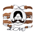 thumbnail image 1 of Man Exaggerated Beard Art Deco Fashion Bracelet Chain Rope Ornament Wristband, 1 of 3