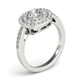 thumbnail image 3 of 14k White Gold Round Two-Row Halo Diamond Engmt Ring 1 1/2 cttw Size 8, 3 of 4
