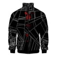 thumbnail image 3 of Chaqueta con cremallera y estampado 3D de murciélago araña de Halloween para hombres y mujeres, chaqueta holgada de manga larga con estampado de cosplay, abrigo de calle, 3 of 5