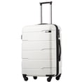 thumbnail image 1 of Maleta expandible Luggage Coolife de policarbonato y ABS Spinner de 28 pulgadas, color blanco, 1 of 7
