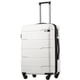 thumbnail image 1 of Maleta expandible Luggage Coolife de policarbonato y ABS Spinner de 28 pulgadas, color blanco, 1 of 7
