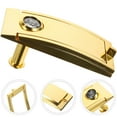 thumbnail image 1 of WASHWEPE Golden Metal Door Knocker 1Pack Featuring Peephole Suitable For Front Door Protection, 1 of 8
