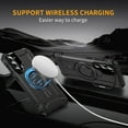 thumbnail image 3 of for Samsung Galaxy S23 Plus Armor Case with Camera Cover Stand, Shockproof Protection, Support Magnetic Wireless Charger Rugged Cover for Galaxy S23 Plus, Support Car Magnetic Holder - Black, 3 of 7