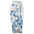 thumbnail image 4 of Gibobby Traje de baño sexy de una pieza Traje de baño con estampado de flores y cuello en V para mujer Conjuntos de bikini con falda y delantal(Azul,M), 4 of 4