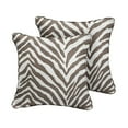 thumbnail image 2 of Sunbrella  Grey Zebra Indoor/Outdoor Pillows, Set of 2, Corded 24" x 24", 2 of 5