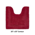 thumbnail image 2 of Better Trends 20" x 20" U-Shape Toilet Rug, 100% Cotton Tufted Bathroom Rug, Contour Mat, Water Absorbent, Reversible, Machine Wash (Red) Lux Collection, 2 of 6