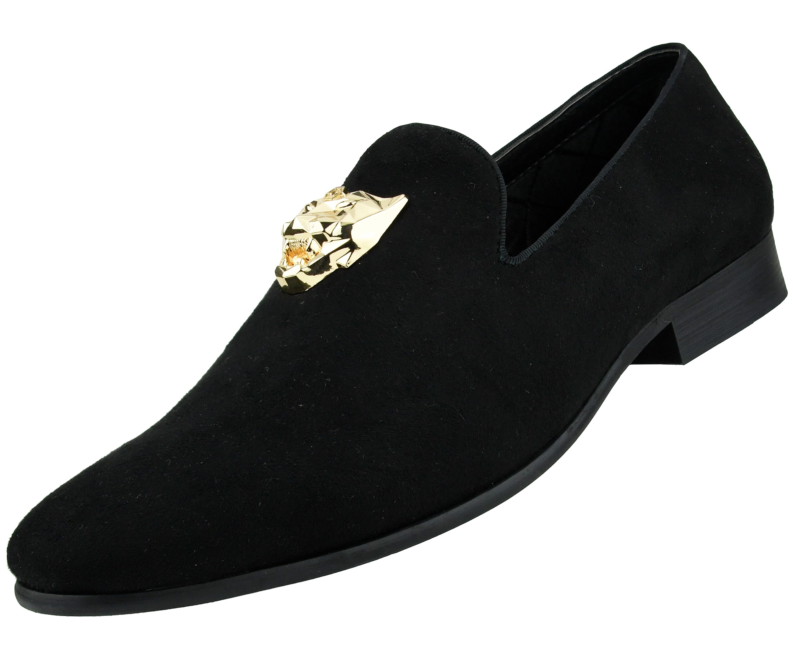 mens velvet loafers black