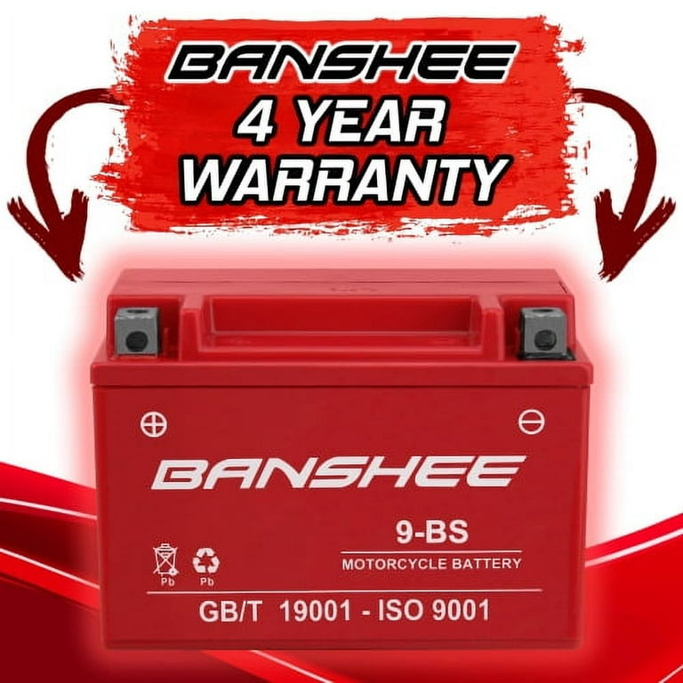 Banshee YTX9-BS Motorcycle Battery Compatible with Kawasaki ZX636