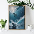 thumbnail image 4 of Diamond Art Kits for Adults, Ice Blue Ocean Cute Dolphin ADiamond Painting Kits for Beginners, Frameless Round 5D Full Drill Diamonds Art Gem Art Crafts Home Decor Gifts, 4 of 8