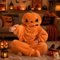 thumbnail image 5 of Cute Pumpkin Onesie Teen Halloween Funny Hooded Jumpsuit Pajamas Loungewear | Pumpkin Pajamas Kids Oversized One Piece Jumpsuit Halloween Costume Cozy Home Loungewear, Orange Kids - 14, 5 of 7