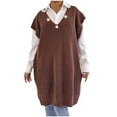 thumbnail image 2 of Ailaofu Women's Fall Sweater Vest Dress Winter Sweater 2025 Oversized, 2 of 6