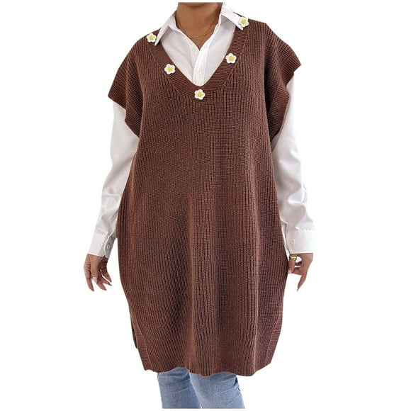 Birdeem Women's Woolen Dress, Hand Hook Flower Splicing, Loose Fit, Deep Color, Dress for Women, Dress for Women Casual