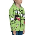thumbnail image 3 of Invader Zim Teenager Hoodies Shirt Zipper Sweatshirts Hooded Hoody Clothes Coat For Boys Girls, 3 of 7