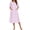 Striped Pink, variant on Women Button Down Front Dusters Housecoat Oversized Nightgown Short Sleeve Lounge Dress Sleepwear with Pockets