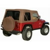 Rampage by RealTruck Factory Replacement Soft Top with Door Skins | Vinyl, Khaki Diamond Color with Tinted Windows | 99536 | Compatible with 1997 - 2006 Jeep Wrangler TJ