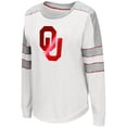 thumbnail image 2 of Women's Colosseum White Oklahoma Sooners Trey Dolman Long Sleeve T-Shirt, 2 of 4