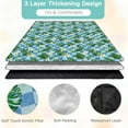 thumbnail image 3 of Extra Large Picnic Blanket(80 "x 80"), 3-Layer Thickening Waterproof Camping Blanket, Sandproof Picnic Blanket for Beach, Machine Washable, Wear-Resistant, Soft and Comfortable(Flowers), 3 of 6