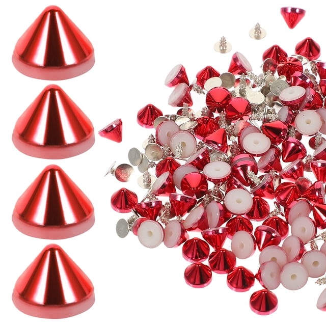 FRCOLOR rivet kit 100Pcs Crafting Studs Plastic Craft Rivets Crafting Rivet Studs Clothing Rivet Spike,0.28"X0.24"X0.24"