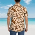 thumbnail image 4 of Lsque Ribbon bows with leopard Pattern Hawaiian Shirt for Men Unisex Summer Beach Casual Short Sleeve Cotton Linen Button Down Shirts,XX-Large, 4 of 7
