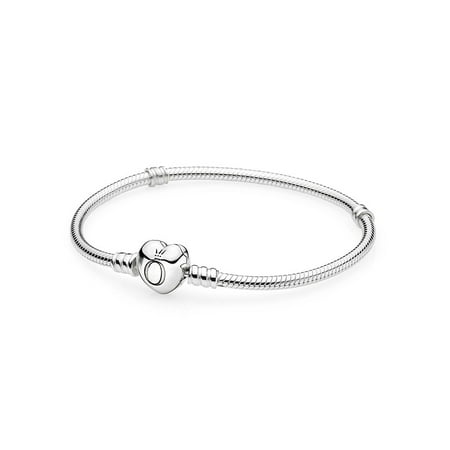 Pandora Moments Silver Charm Bracelet With Heart Clasp