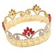 thumbnail image 1 of Tiara de Rhinestone Princesa Nupcial Decoración Bricolaje Coser de utilizar Oro, 1 of 9