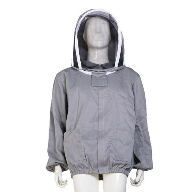 Chaqueta de apicultor ventilada, traje de chaqueta protectora de apicultura, equipo de apicultor premium con sombrero y velo de esgrima, traje de shamjiam chaqueta de apicultura