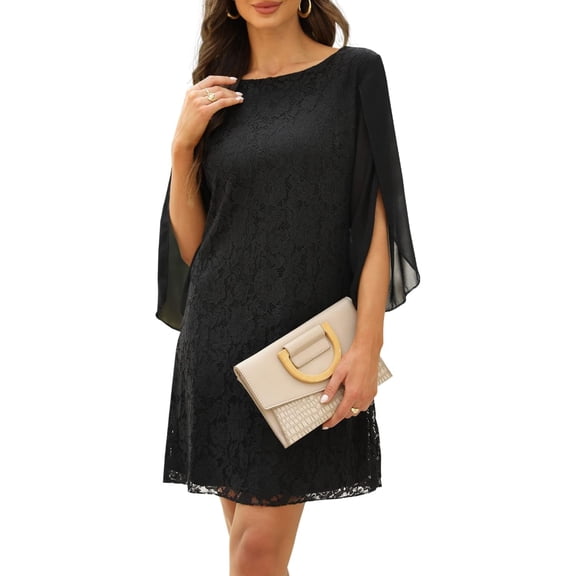 AURA Wedding Guest Cocktail & Formal Dresses for Women - Lace Sequin Prom Evening Dress