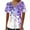 Multicolor, variant on Womens Tops, Summer Floral Print Pleated Tunic Top, Short Sleeve V-Neck Blouse Dressy Casual Button Down Shirts for Women, Green