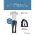 thumbnail image 2 of MeMoi Men's Mushrooms Two Piece PJ Set in a Bag - Mens - Male, L, Bright Navy, 2 of 7
