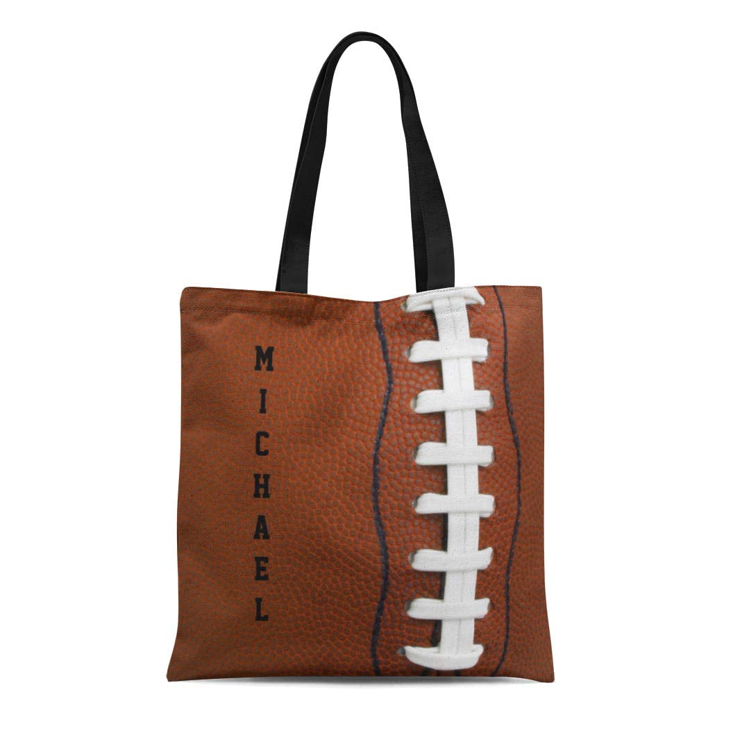 Monogrammed Football Tote Bag