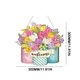 thumbnail image 2 of Letrero de bienvenida de flores de primavera Decoración de puerta de entrada de madera con diseño de jarrón colorido, madera duradera, 11.81x11.81in, ideal para la decoración del hogar, 2 of 7