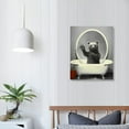 thumbnail image 3 of EastSmooth Black and White Animals Wall Art Bear Take Bath in A Bathtub Pictures Poster Funny Bathroom Decor Canvas Prints Painting for Kid's Room Bedroom Home Decoration Framed, 3 of 4