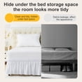 thumbnail image 2 of Luxshare Home Elastic Wrap Around Dust Ruffle Bed Skirt With 15-inch Drop Easy Fit Elastic Strap For Twin, White, 2 of 5