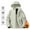 White, variant on Men Women Unisex Solid-Color Thickened Pocket Zipper Graphene Lining Couples Jacket Warm Three-Proof Windbreaker Long-Sleeved Hooded Parkas