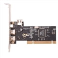 thumbnail image 2 of 3X 3 Port IEEE 1394 Firewire Card PCI Firewire Adapter IEEE 1394 PCI Controller Card for Desktop PC,3 x Firewire Card,Black, 2 of 8