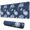 Blue Pioneer Flower, variant on Long Mouse Pads for Desk,Blue Pioneer Flower and Paisley Pattern Desk Mats on Top Of Desks, Desk Mouse Pad Extra Large with 3mm Non-Slip Base and Stitched Edge for Gaming,Office,Work,Home 31.5"x11.8"