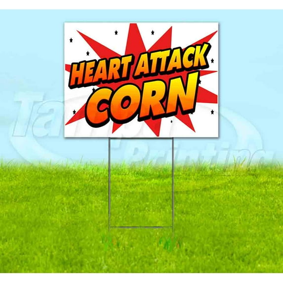 Wbg Heartatkcrn (18" x 24") Yard Sign, Includes Metal Step Stake