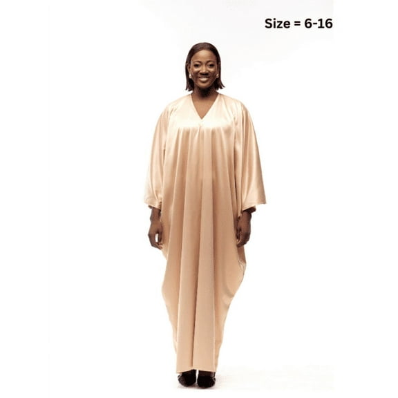 Urban Afrique Dresses For Women African Boubou Dress Gold Color