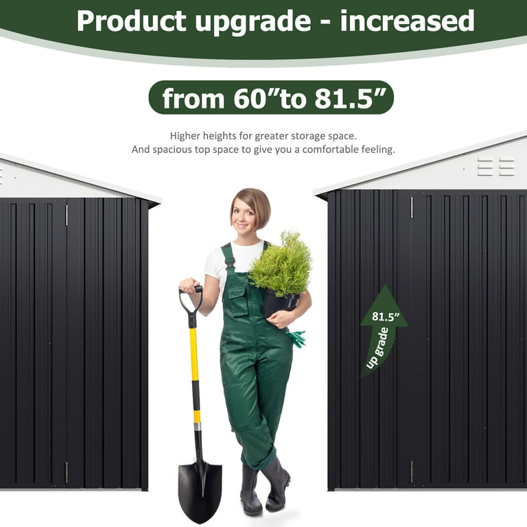 NETAJE 8x12 FT Outdoor Metal Storage Shed, Waterproof UV-Resistant