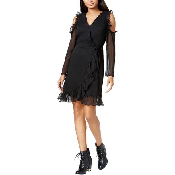 Vestido acampanado maison Jules con hombros descubiertos para mujer negro XS