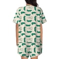 thumbnail image 6 of Daiia Cartoon Crocodile Pattern Womens Pajama Sets Short Sleeve Pajamas for Women Sets Soft Lounge Sets Casual Round Neck Sleepwear PJS-XX-Large, 6 of 7