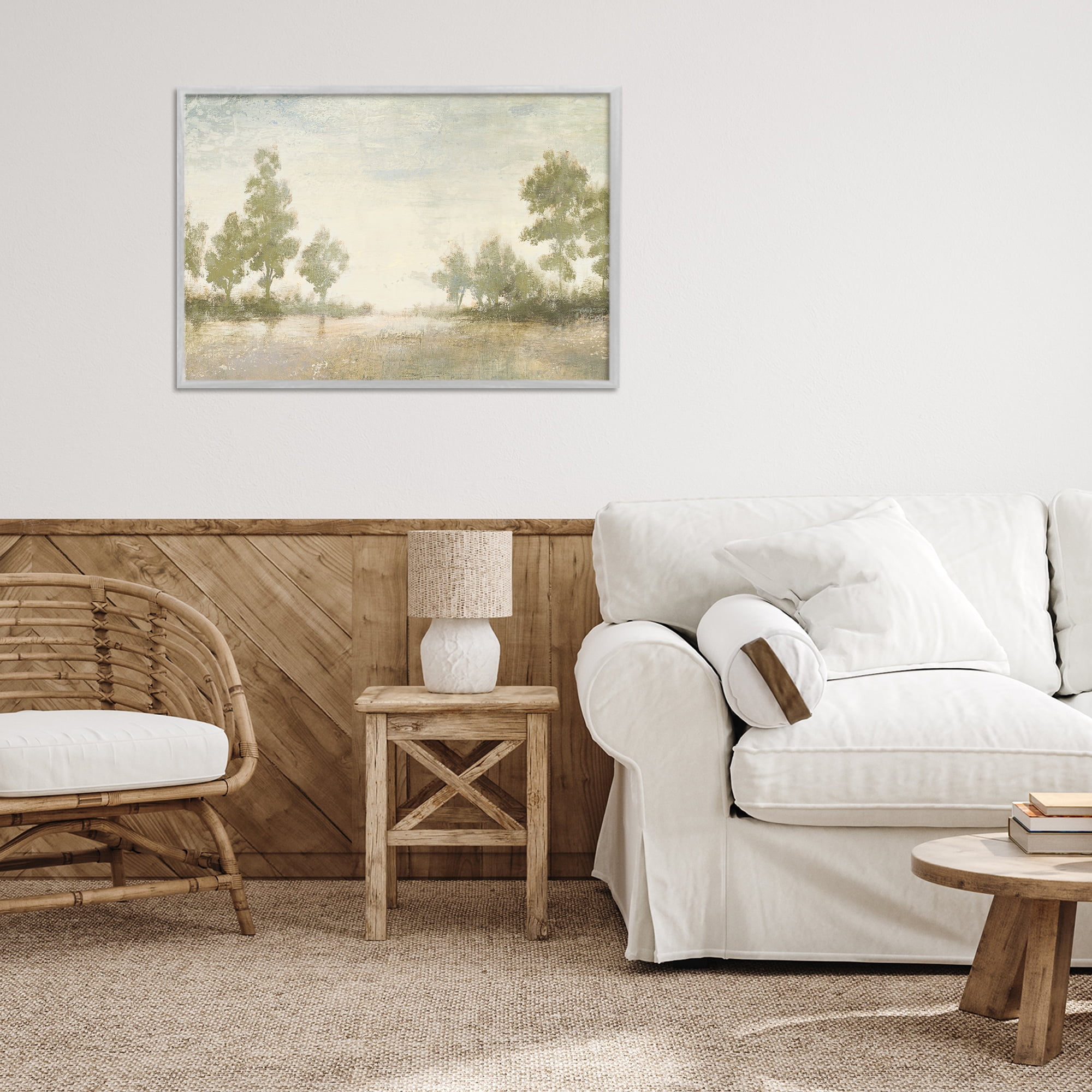 Stupell Industries Forest Light Distant Valley Gray Framed Giclee Art, design by Michael Marcon