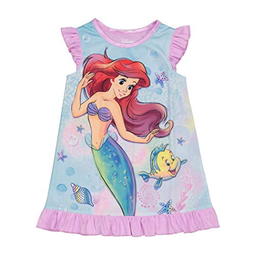 Disney Little Girls' Princess Nightgown, Under The Water 2, 6