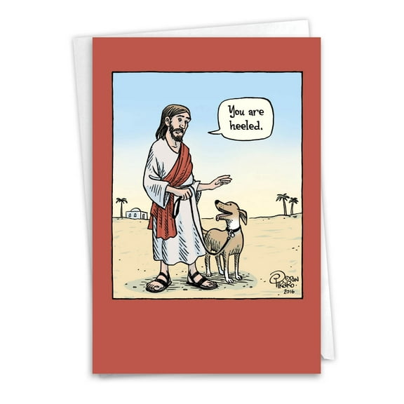 1 Funny Get Well Card with Envelope - You Are Heeled C6359GWG
