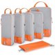 thumbnail image 1 of Juego de 6 cubos de compresión para viajes, bolsas ligeras organizadoras de equipaje, bolsas duraderas para ahorrar espacio, artículos esenciales de viaje, 1 of 6