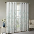 thumbnail image 3 of Madison Park Cecily Rayon Polyester Burnout Printed Window Panel in Aqua Blue, 3 of 5